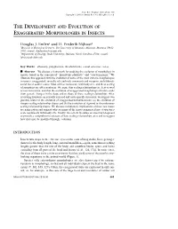 The Development and Evolution of Exaggerated Morphologies in Insects