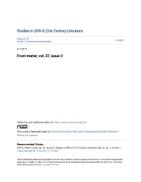 Front Matter, Vol. 37, Issue 2