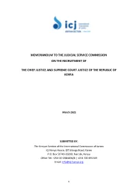 ICJ Kenya Memorandum