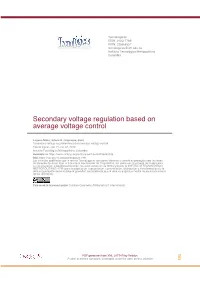 Secondary Voltage Regulation Based on Average Voltage Control