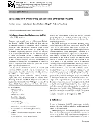 Special Issue on Engineering Collaborative Embedded Systems