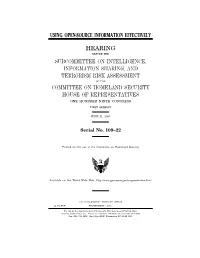 Using Open-Source Information Effectively