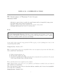 W5: Manipulability & Weighted Voting Systems