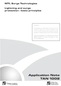 Application Note TAN 1002 Application Notes from MTL Surge Technologies