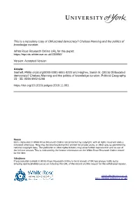 Chelsea Manning and the Politics of Knowledge Curation