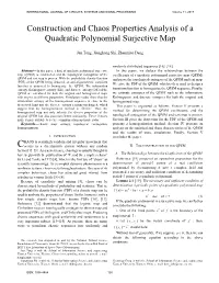 Construction and Chaos Properties Analysis of a Quadratic Polynomial Surjective Map
