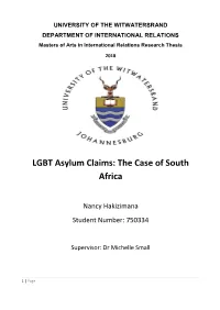 LGBT Asylum Claims: the Case of South