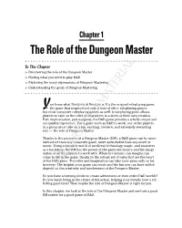 The Role of the Dungeon Master