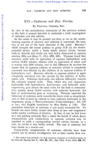 Cadmium and Zinc Nitrites. 169