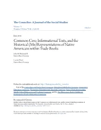 Common Core, Informational Texts, and the Historical (Mis)Representations of Native Americans Within Trade Books John H