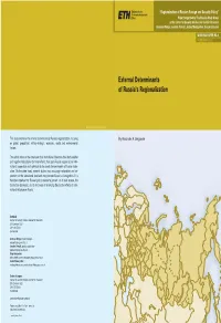 External Determinants of Russia's Regionalization