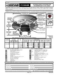 F1100-Er Non-Membrane Floor Areas