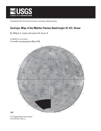 Geologic Map of the Mylitta Fluctus Quadrangle (V–61), Venus