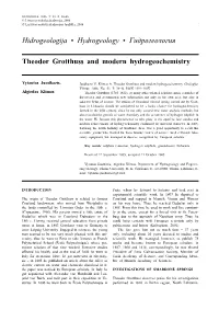 Hidrogeologija • Hydrogeology • Гидрогеология Theodor Grotthuss and Modern Hydrogeochemistry