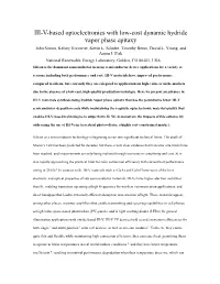 III-V-Based Optoelectronics with Low-Cost Dynamic Hydride Vapor Phase Epitaxy John Simon, Kelsey Horowitz, Kevin L