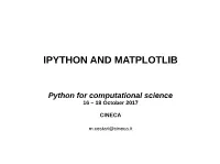 Ipython and Matplotlib