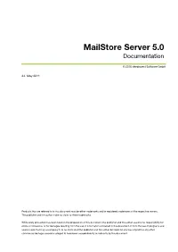 Mailstore Server 5.0 Documentation
