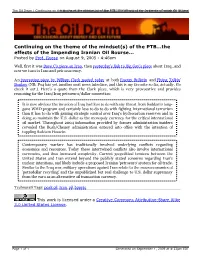 Of the PTB...The Effects of the Impending Iranian Oil Bourse... Posted by Prof