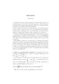 SIMILARITY Euclidean Geometry Can Be