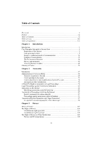 Table of Contents