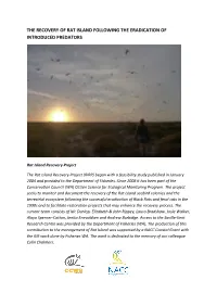 The Recovery of Rat Island Following the Eradication of Introduced Predators
