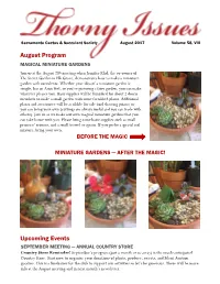 August Program Upcoming Events
