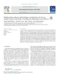 Building Urban Resilience and Knowledge Co-Production in The