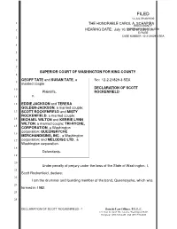 DECLARATION of SCOTT ROCKENFIELD - 1 Osinski Law Offices, P.L.L.C
