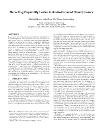 Detecting Capability Leaks in Android-Based Smartphones