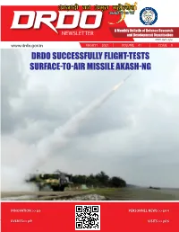 Drdo Successfully Flight-Tests Surface-To-Air Missile Akash-Ng
