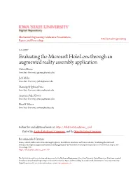 Evaluating the Microsoft Hololens Through an Augmented Reality Assembly Application" (2017)