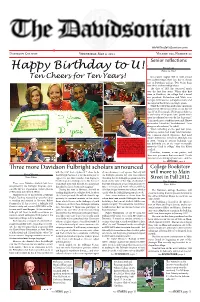 Happy Birthday to U! Brian Park Editor-In-Chief