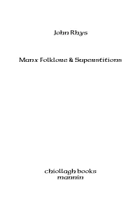 Manx Folklore & Superstitions