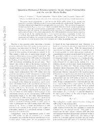 Quantum-Mechanical Relation Between Atomic Dipole Polarizability and the Van Der Waals Radius (Supplemental Material)