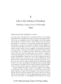 Schelling's Organic Form of Philosophy
