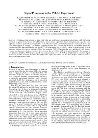 Signal Processing in the PVLAS Experiment