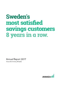Sweden's Most Satisfied Savings Customers 8 Years in a Row