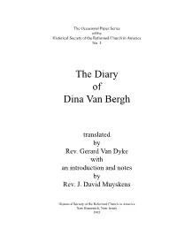 The Diary of Dina Van Bergh 1