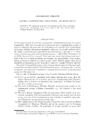 3-MANIFOLD GROUPS Introduction in This Paper We Give an Overview Of