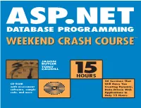 ASP.NET Database Programming Weekend Crash Course™