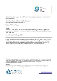 Big Audit Firms As Regulatory Intermediaries in Transnational Labor Governance