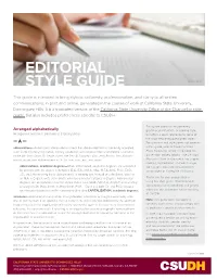 CSUDH Editorial Style Guide