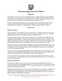 Firearm Suppressor Fact Sheet