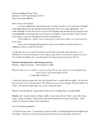 Notes from Manuel Trigo Clinic Saturday 2/1/2014 and Sunday 2/2/2014 Notes from Sandy Whisler