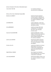 Schools Week New Years Honours List 2021