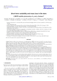 Short-Term Variability and Mass Loss in Be Stars I