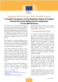 Statement by the Group of Chief Scientific Advisors