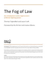 The Fog of Law an Introduction to the Legal Erosion of British Fighting Power