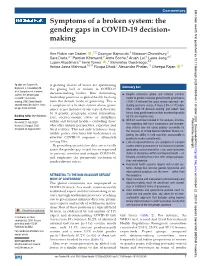 The Gender Gaps in COVID-19 Decision-Making
