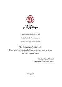 Usage of Social Media Platforms by Female Body Activists to Resist Stigmatization